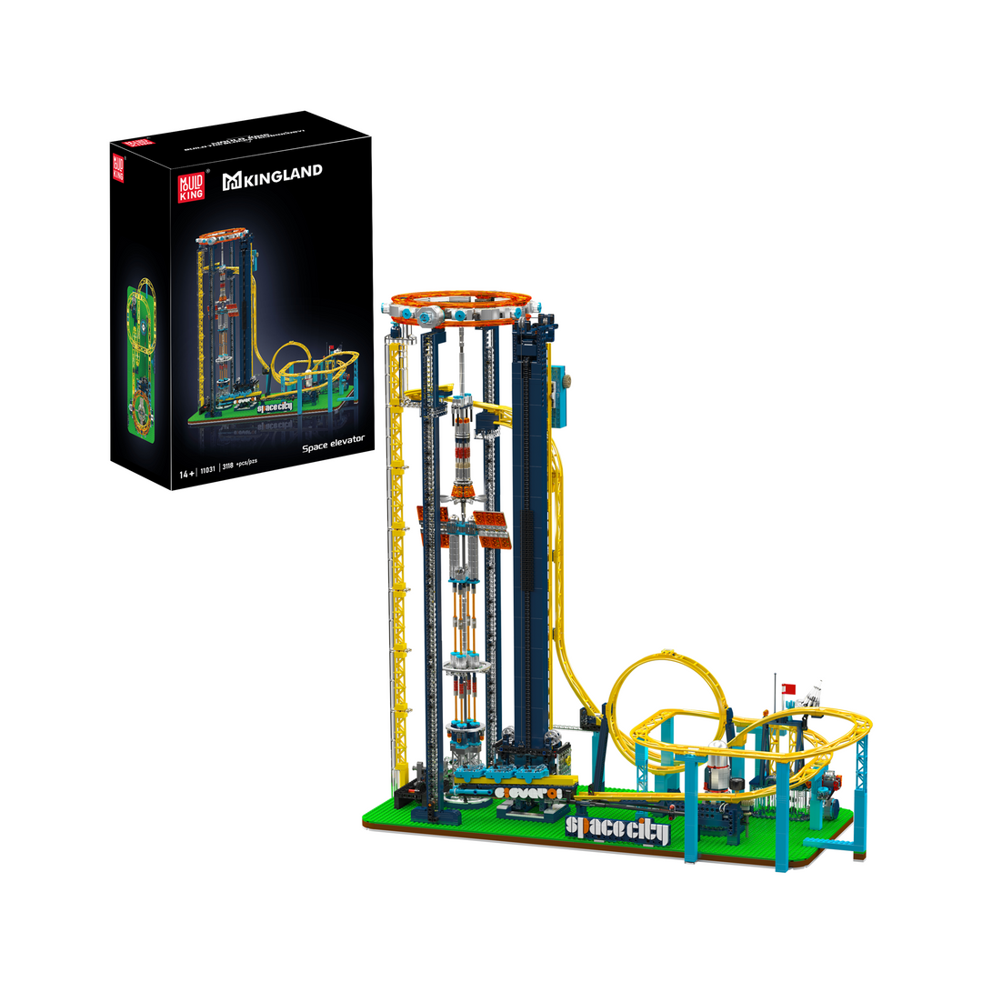 Mould King 11031 Motorisierter Weltraumaufzug – Vergnügungspark-Bausatz | 3.118 Teile