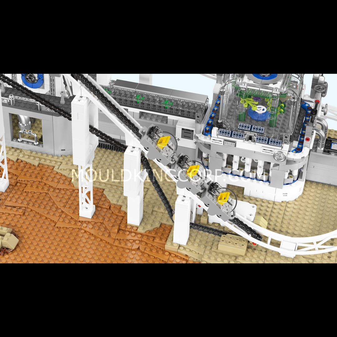 ould King 11033 Motorized Space Roller Coaster & Lunar Base Building Set | 2,694 Pcs
