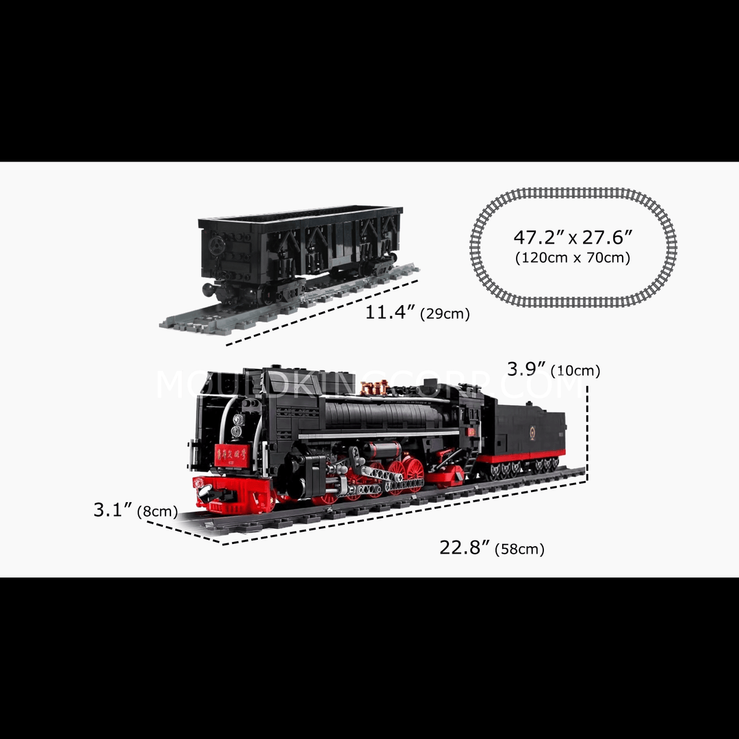MOULD KING 12003 QJ Dampflokomotive-Bausatz | 1.511 PCS