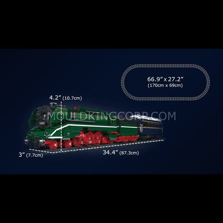 MOULD KING 12007 BR18 201 German Express Train Remote Controlled Building Set | 2,348 PCS