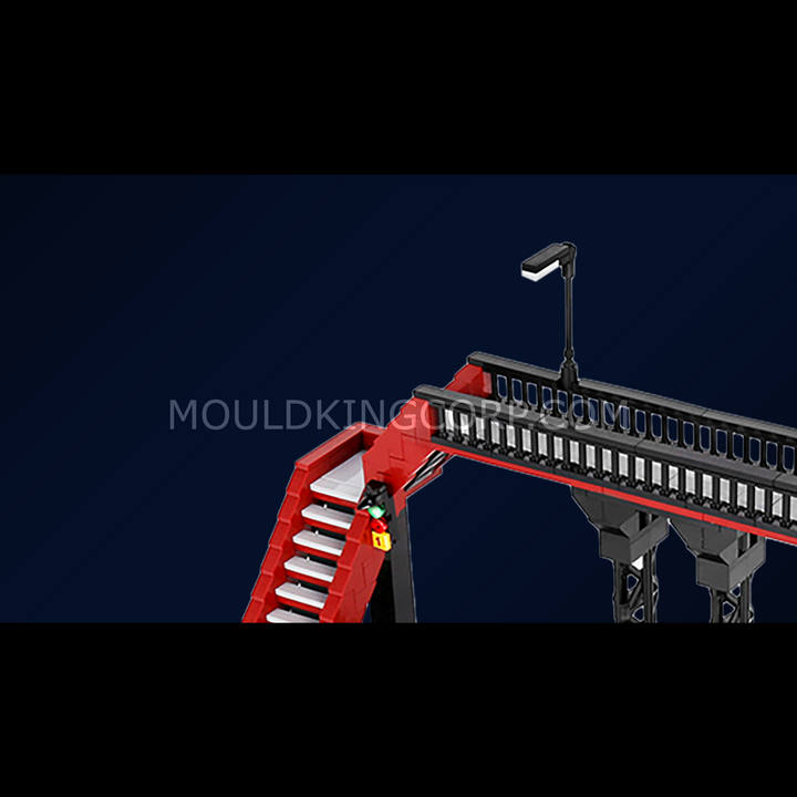 Mould King 12008 Railway Footbridge Building Set | 655 Pcs