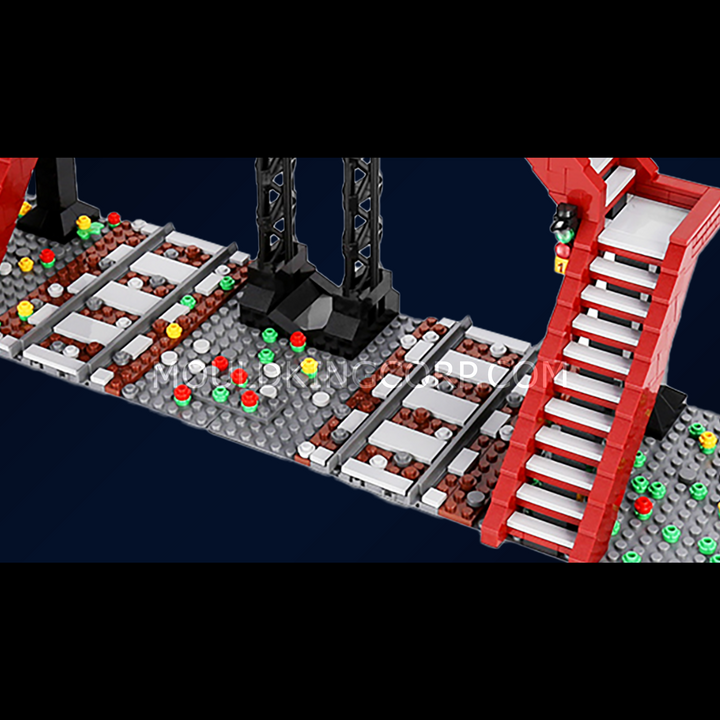 Mould King 12008 Railway Footbridge Building Set | 655 Pcs