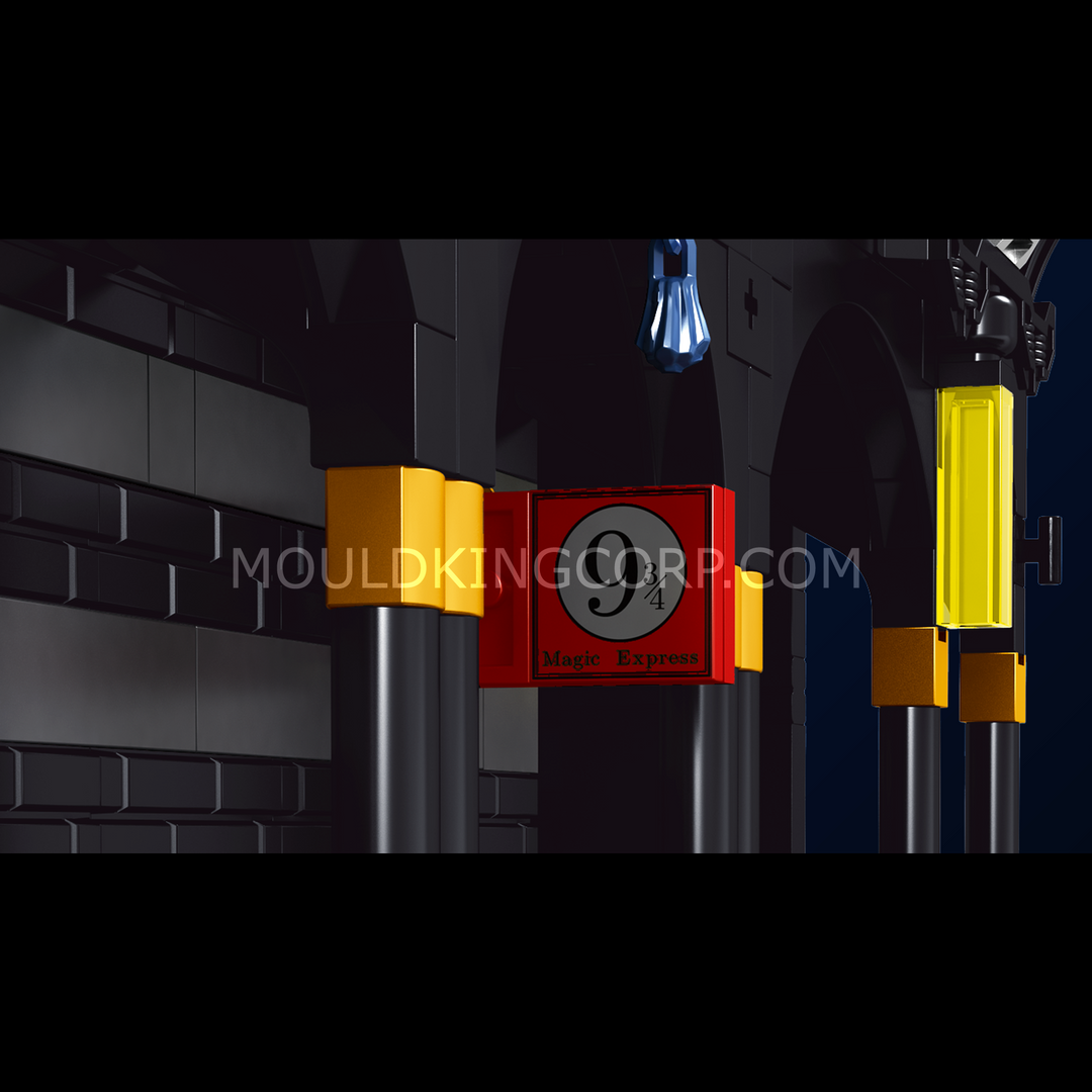 Mallenkoning 12011 Magische Wereld Treinstation Bouwset | 3.318 Stuks