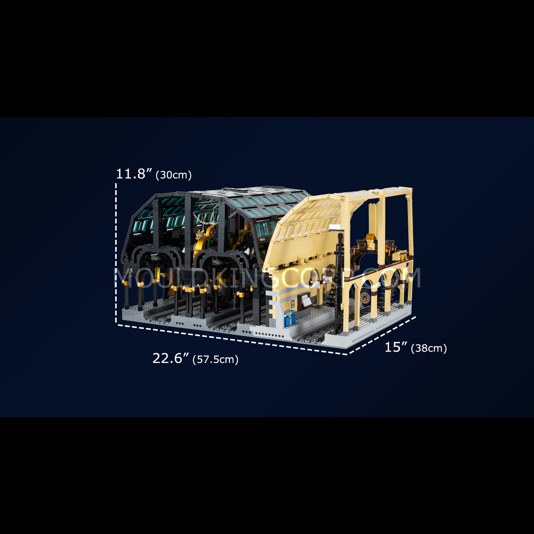 Mallenkoning 12011 Magische Wereld Treinstation Bouwset | 3.318 Stuks