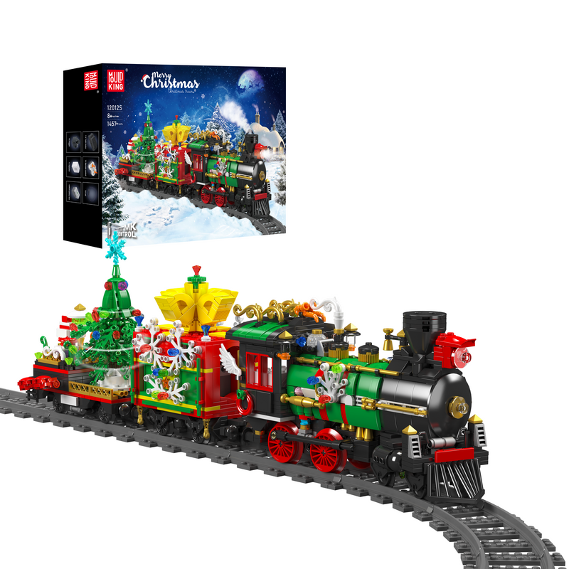 MOULD KING 12012 Christmas Train with Light & Music Buidling Set | 1,457 PCS