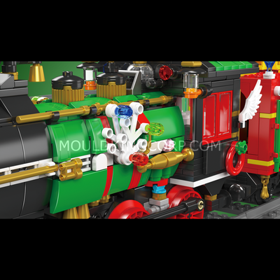 MOULD KING 12012 Christmas Train with Light & Music Buidling Set | 1,457 PCS