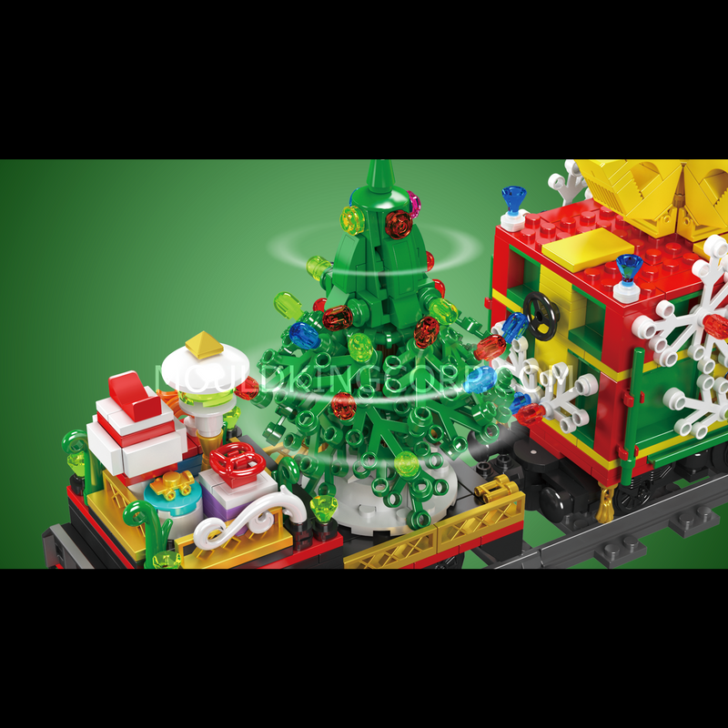 MOULD KING 12012 Christmas Train with Light & Music Buidling Set | 1,457 PCS