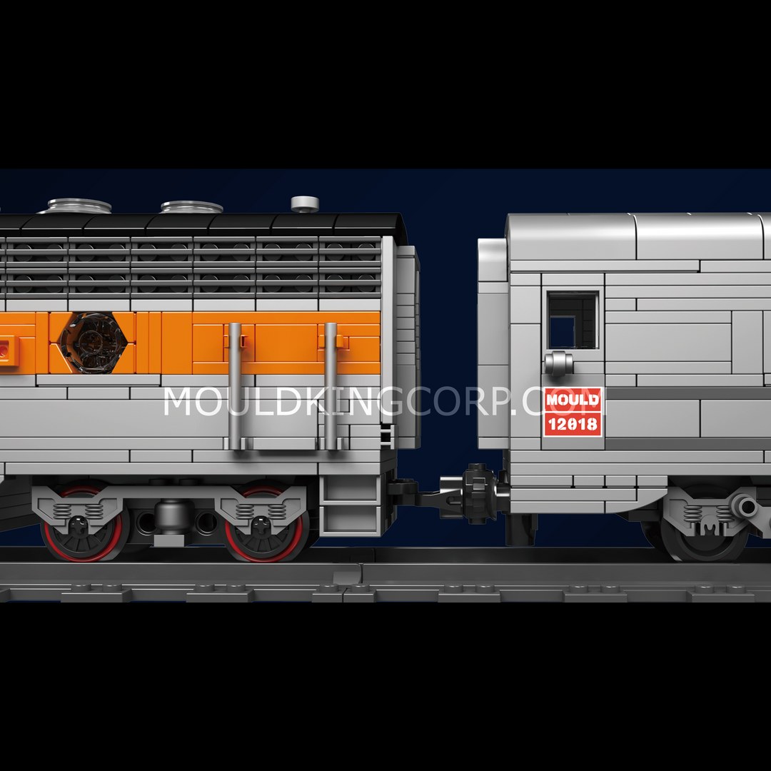 Mould King 12018 USA EMD F7 WP Diesel Locomotive | 1,541 Pcs