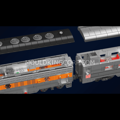 Mould King 12018 USA EMD F7 WP Diesel Locomotive | 1,541 Pcs