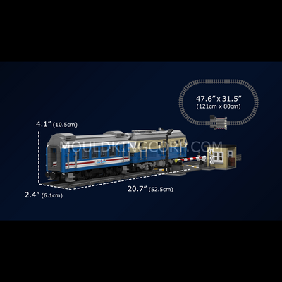 Mould King 12022 DF4B Ferngesteuerter Diesellokomotiv-Bausatz | 1.212 Teile