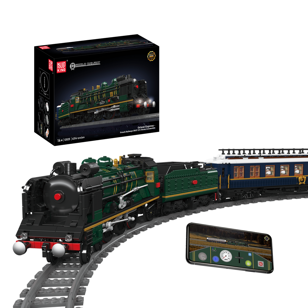 Mould King 12025 Coffret de construction de locomotives à vapeur SNCF 231 Orient Express | 3 898 pièces