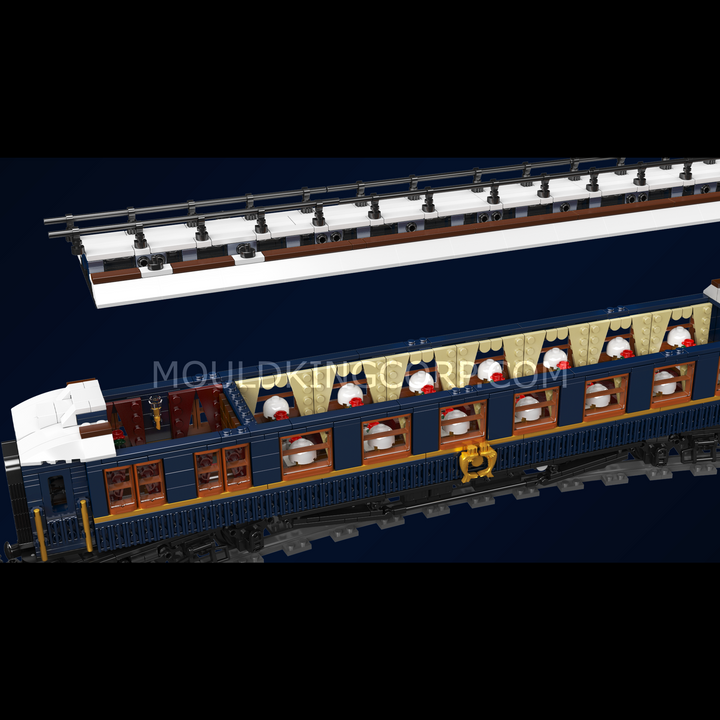 Mould King 12025 Coffret de construction de locomotives à vapeur SNCF 231 Orient Express | 3 898 pièces