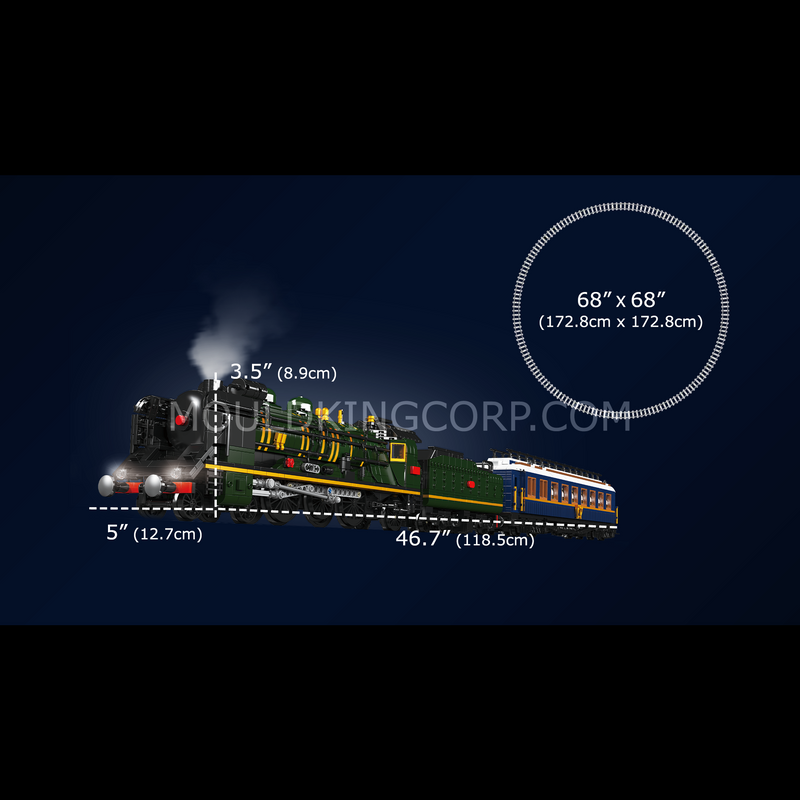 Mould King 12025 Orient Express SNCF 231 Steam Locomotives Building Set | 3,098 PCS