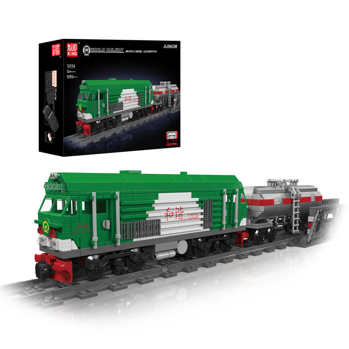 Mould King 12026 HXN 3 Diesel Locomotive Building Set | 1,090 Pcs