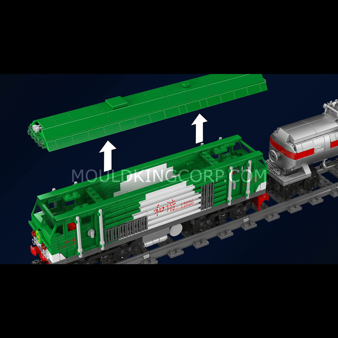 Mould King 12026 HXN 3 Diesel Locomotive Building Set | 1,090 Pcs