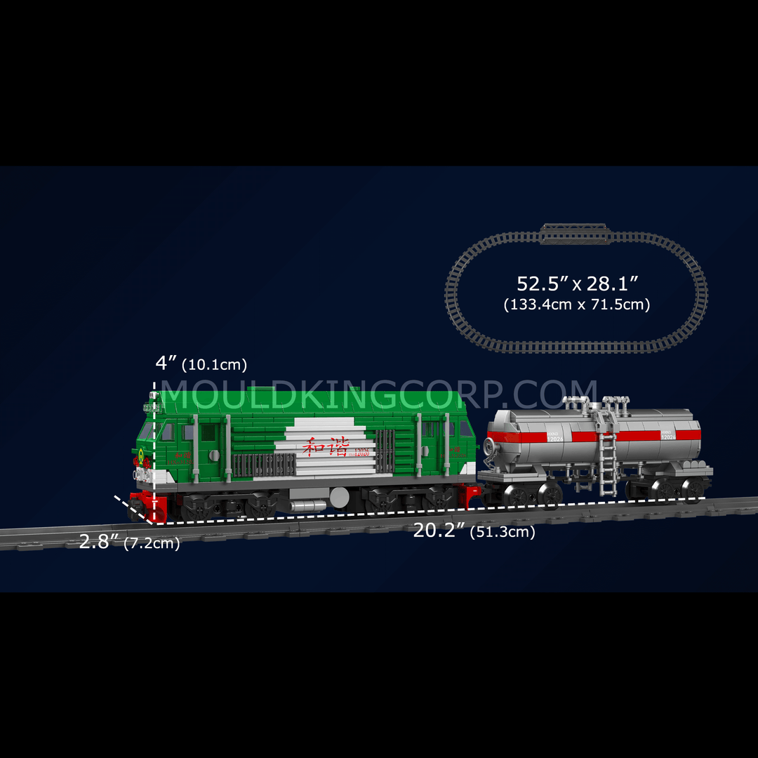 Mould King 12026 HXN 3 Diesel Locomotive Building Set | 1,090 Pcs