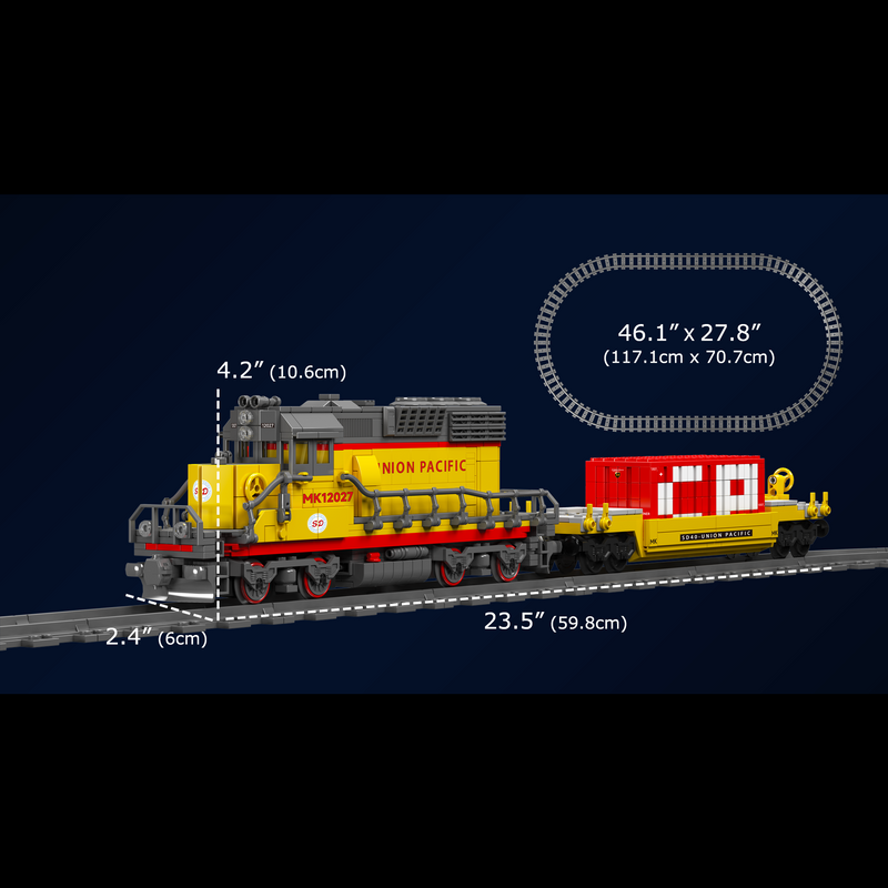 Mould King 12027 SD40-2 Diesellokomotive Bausatz | 1.257 Teile