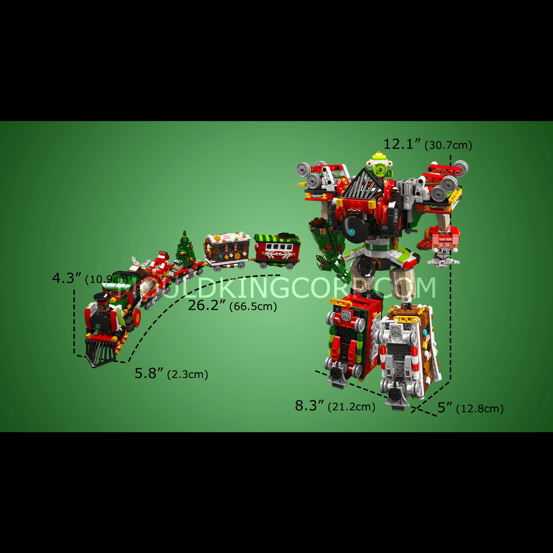 Mould King 12028 2in1 Transformer Weihnachtszug Bausatz | 1.522 Teile