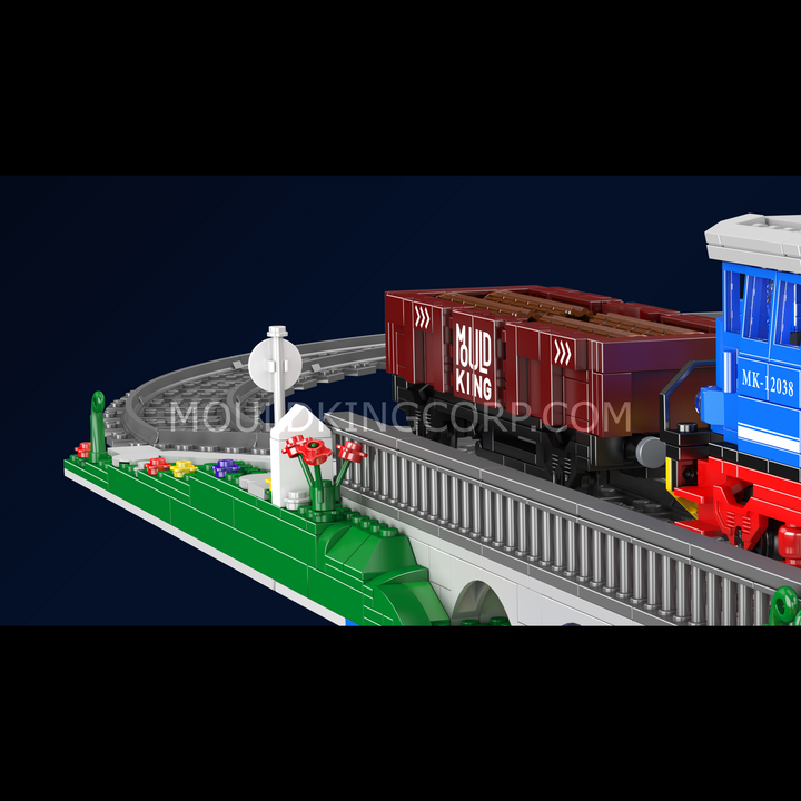 Mould King 12038 ESU KG2300 Diesellokomotive Bausatz | 1.117 Teile