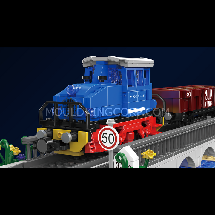 Mould King 12038 ESU KG2300 Diesellokomotive Bausatz | 1.117 Teile