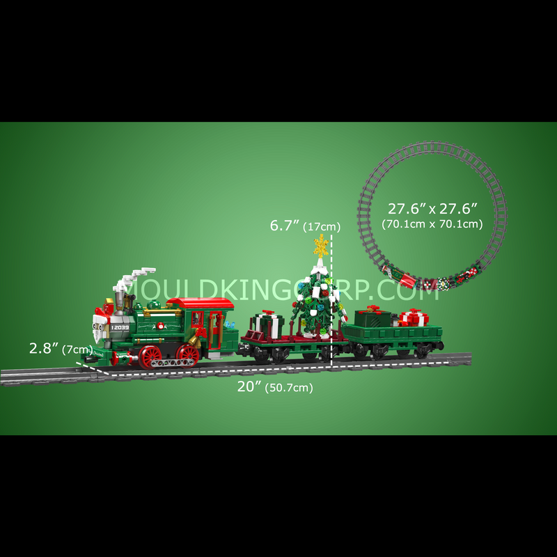 Mould King 12039 Christmas Train ESU KG230 Diesel Locomotive Building Set | 922 Pcs