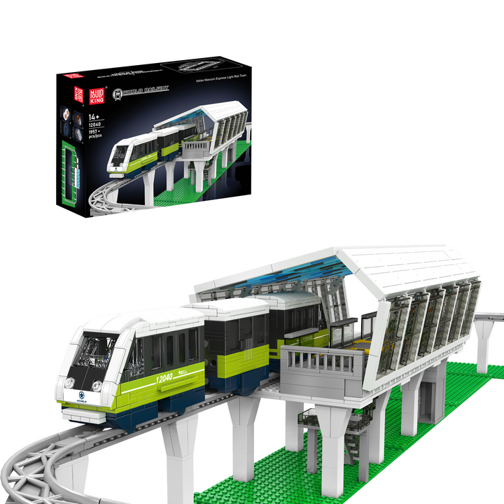 Mould King 12040 Italian Marconi Express Light Rail Train Bausatz | 1.957 Teile