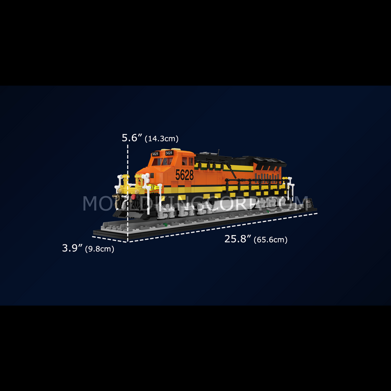 Mould King 12041 BNSF Railway Locomotive Model Building Set | 1,362 Pcs