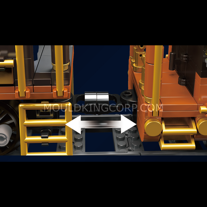 Mould King 12046 Steampunk Steam Train Building Set | 1,954 Pcs