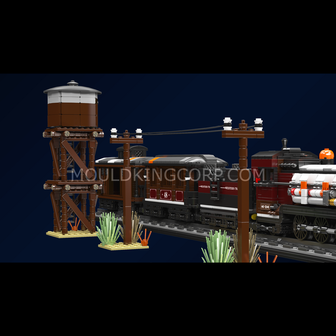 Mould King 12048 Locomotive à vapeur express Western – Jeu de construction | 2 722 pièces