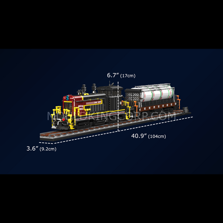 Mould King 12052 SW1200 Classic Diesel Switcher Locomotive Building Set | 2,283 Pcs