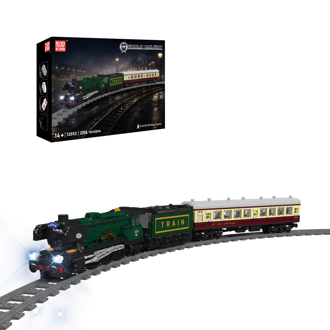 Mould King 12053 Remote Control Scottish Heritage Express Steam Train Building Set | 2,206 Pcs