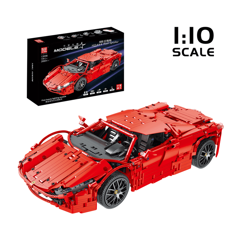 Mould King 13048 488 Spider Convertible Sports Car Remote Controlled Building Set | 2,083 PCS