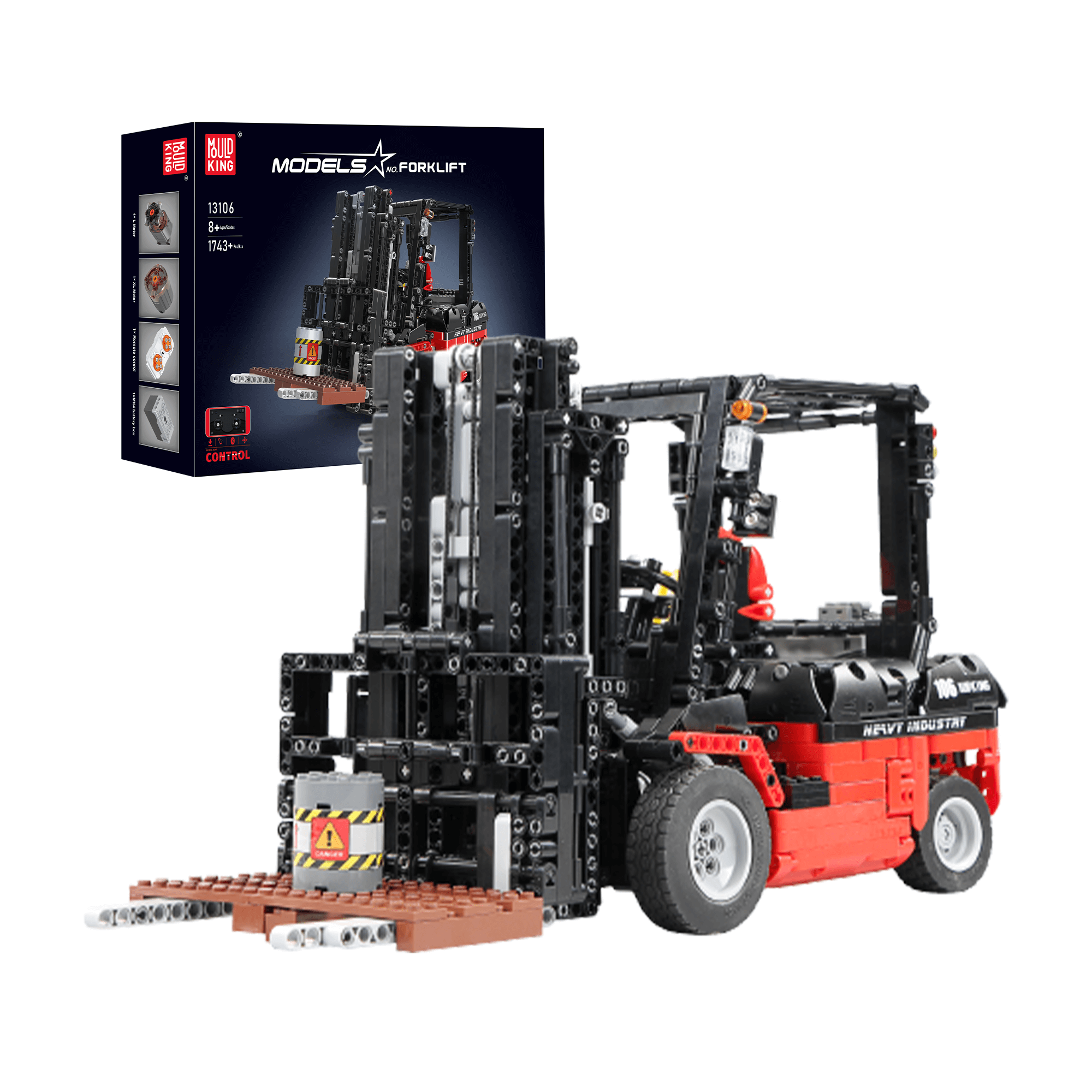 13106 MOULD KING 13106 Remote Control Forklift Building Toy Set | 1,743 PCS ...