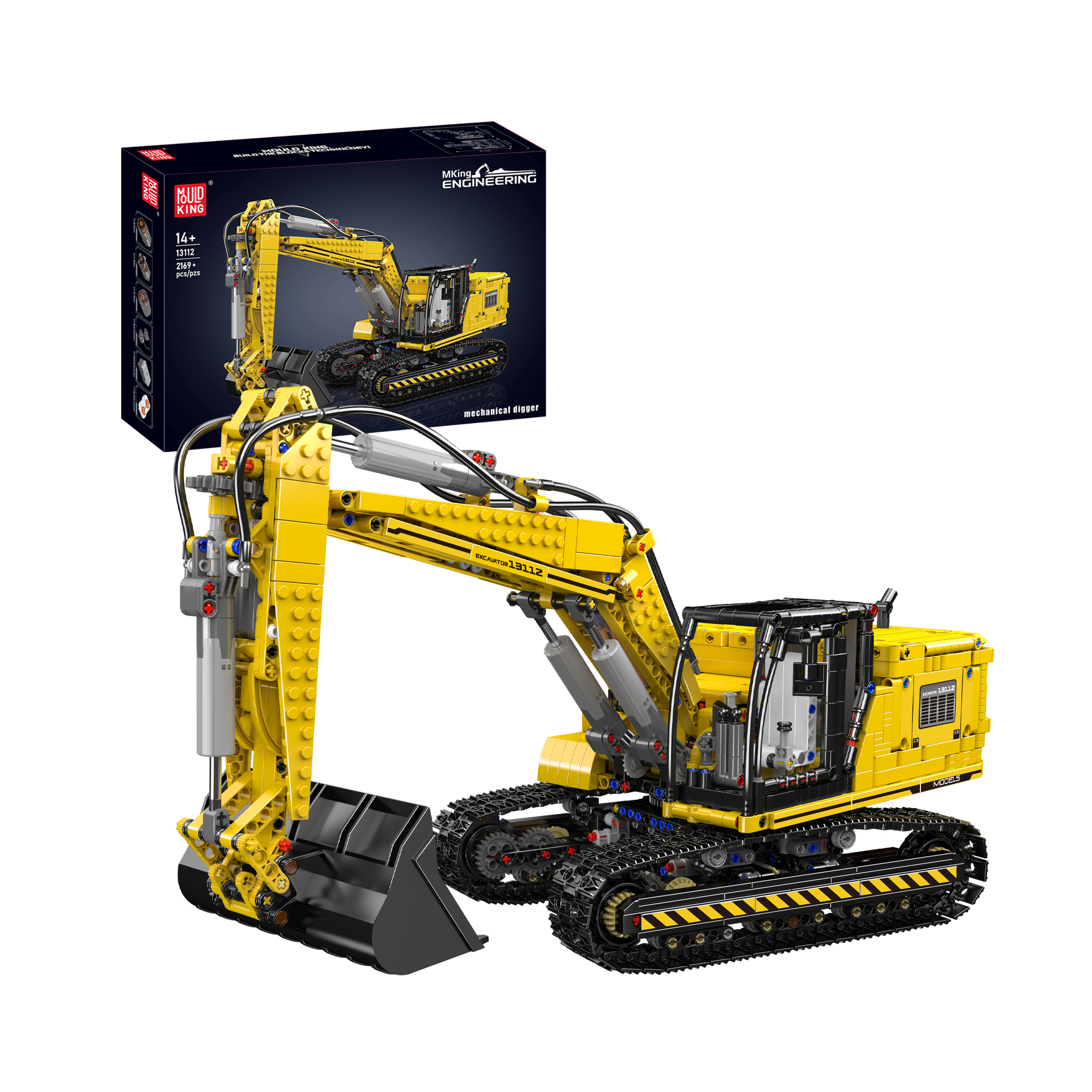 MOULD KING 13112 Tracked Excavator Remote Controlled 1830 PCS Mould MOULD KING 13112 Tracked Excavator Remote Controlled 1830 PCS Mould