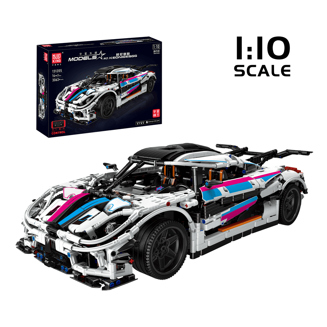 Mould King 13120S Regera Hypercar Remote Controlled Model Building Set | 3,063 PCS