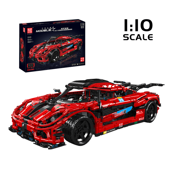 Mould King 13121 Regera R Hypercar Ferngesteuerter Modellbausatz | 3.063 Teile