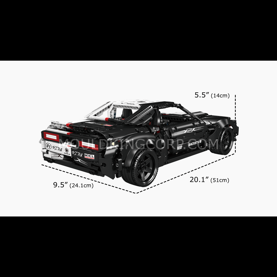 MOULD KING 13128 Ferngesteuertes Hellcat Muscle Car Bauset | 1678 PCS