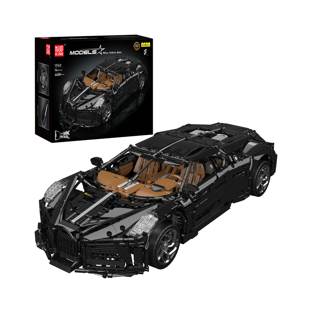Mould King 13163 Voiture Noire Ferngesteuertes Hyper-Car-Bauset | 4.800 Teile