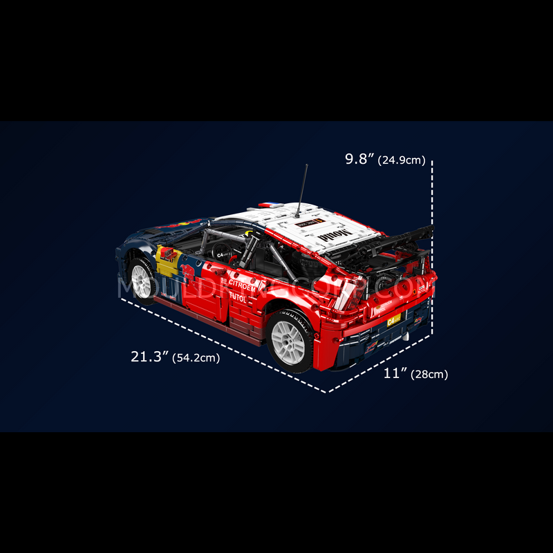 Mould King 13187 Ultimate French C4 Rally Car Modellbausatz | 4.606 Teile