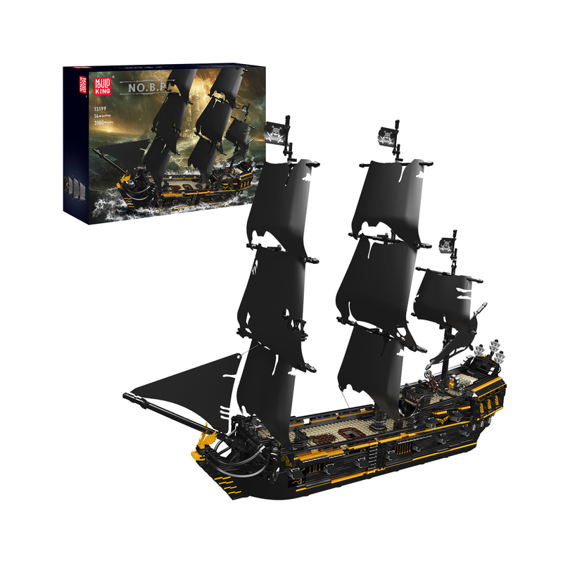 Mould King 13199 Black Pirates Ship Model Building Set | 3,180 PCS