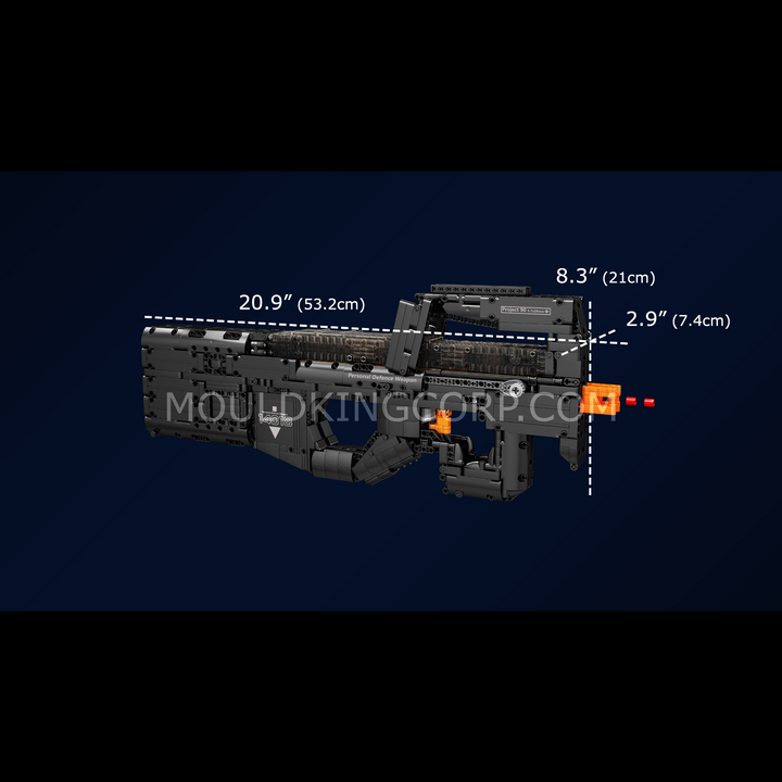 Mallenkoning 14018S P90 Submachine Bouwspeelgoed Set | 1.589 pcs