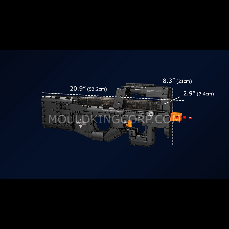 Mallenkoning 14018S P90 Submachine Bouwspeelgoed Set | 1.589 pcs