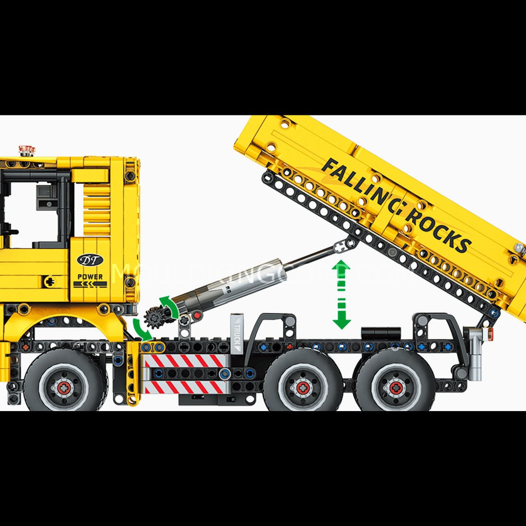 Ensemble de construction de camion à benne basculante télécommandé MOULD KING 15025 | 1 012 pièces