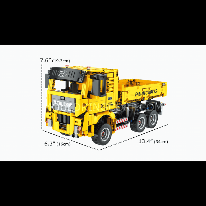 Ensemble de construction de camion à benne basculante télécommandé MOULD KING 15025 | 1 012 pièces