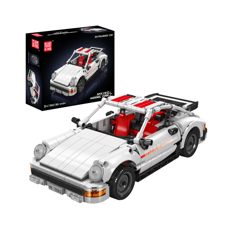 Mould King 15063 911 Pull-Back Sports Car Building Set | 824 Pcs