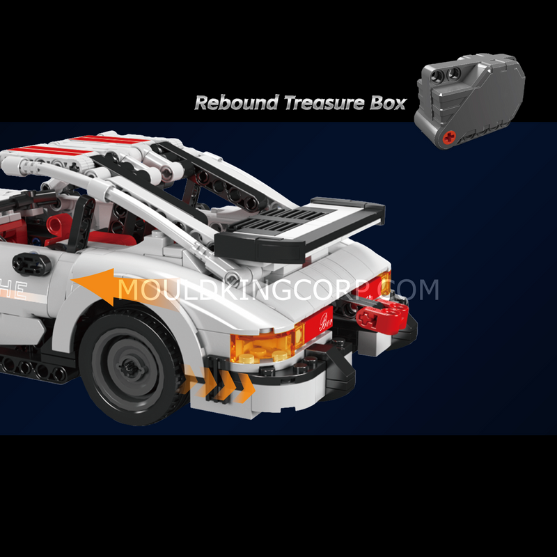 Mould King 15063 911 Pull-Back Sports Car Building Set | 824 Pcs