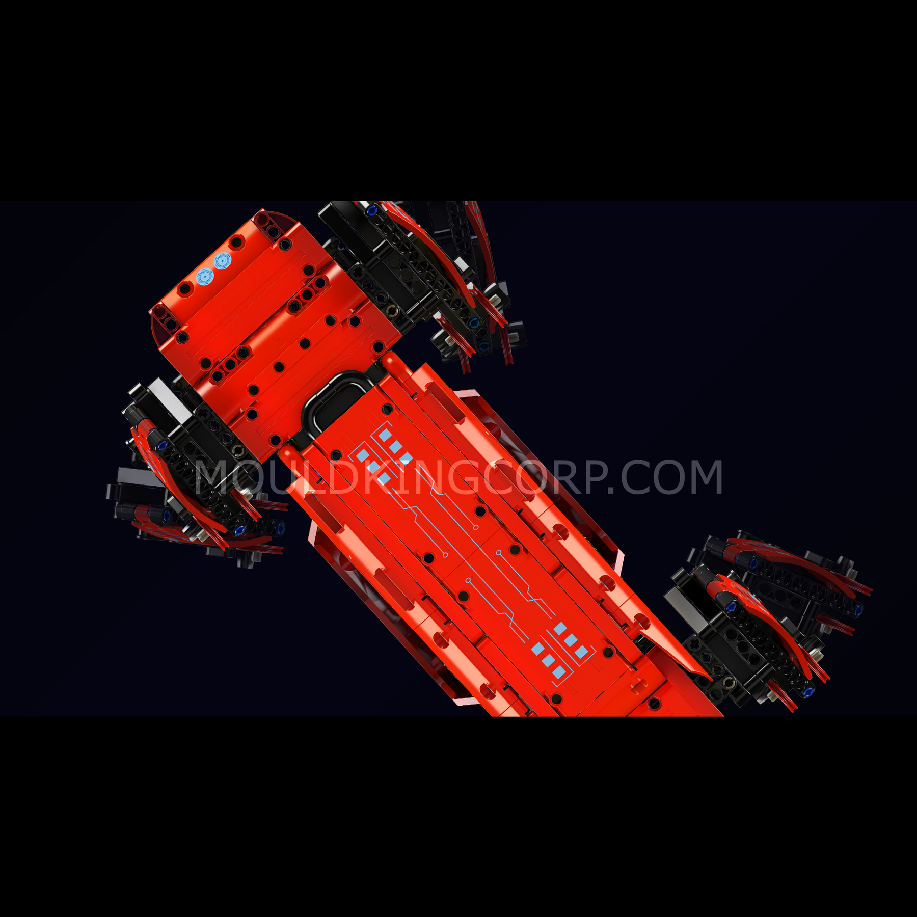 MOULD KING Rouge Robot chien robot bloc jouet pour enfants MOC 15067