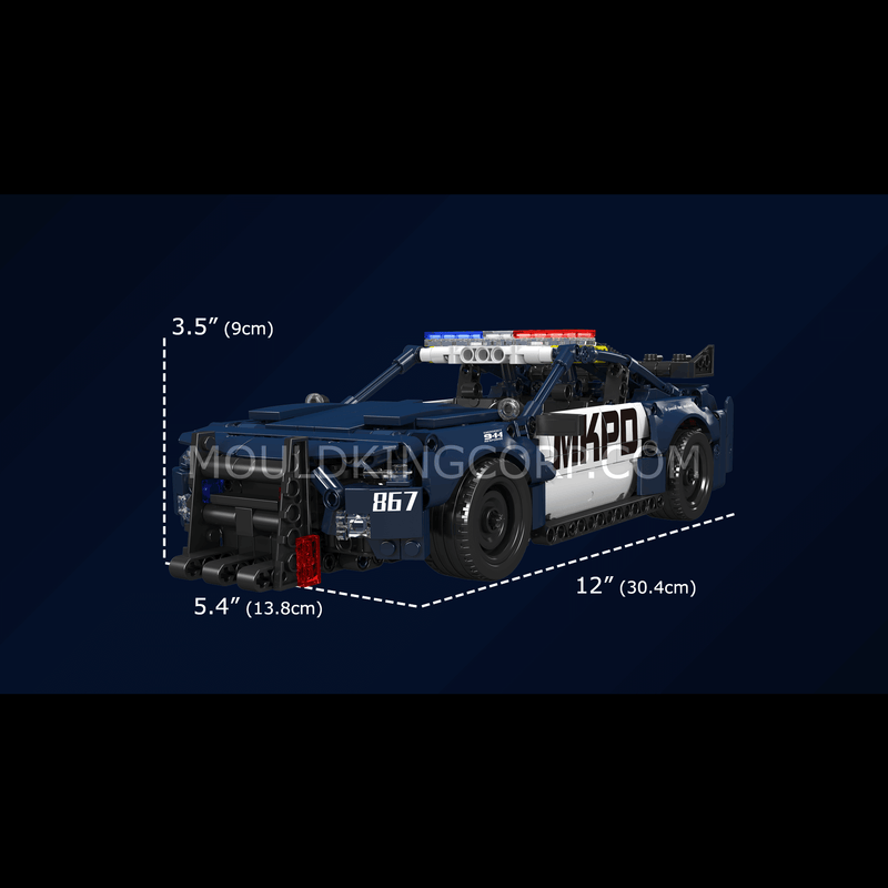 Mould King 15073 Mustang Polizeiauto Bausatz | 786 Teile