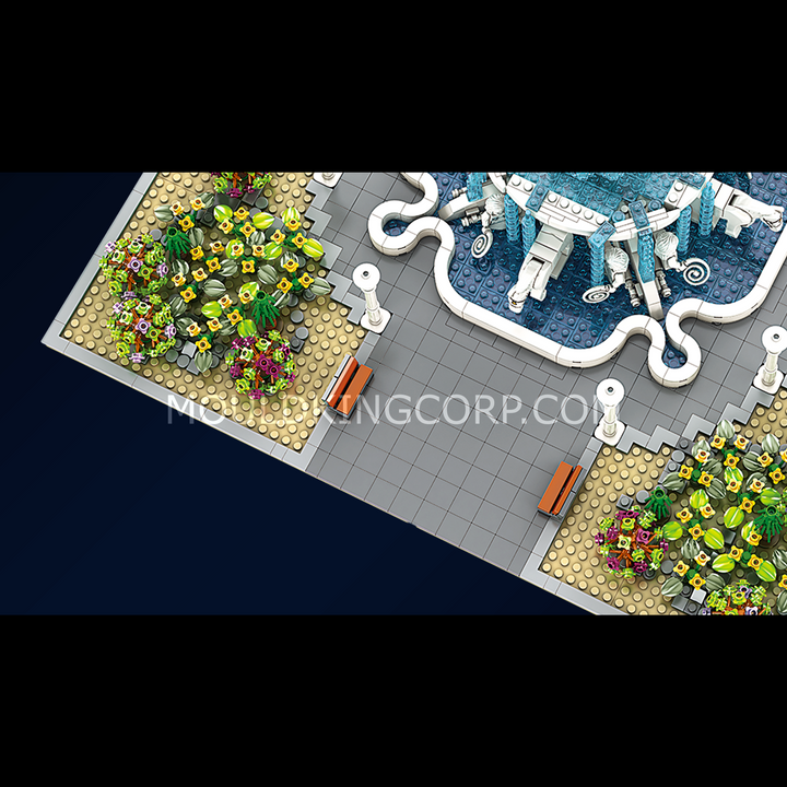 Mould King 16003 Angel Fountain Plaza Building Set | 2,960 Pcs