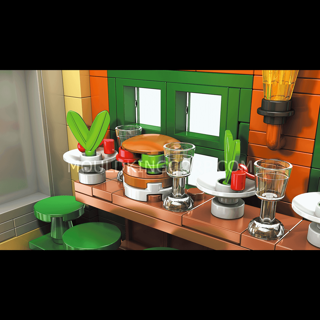 Mould King 16023 Ensemble de construction de restaurant français | 3 096 pièces